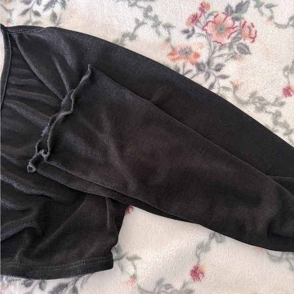 Black Casual Neck Tie Tank Top - Picture 2 of 2